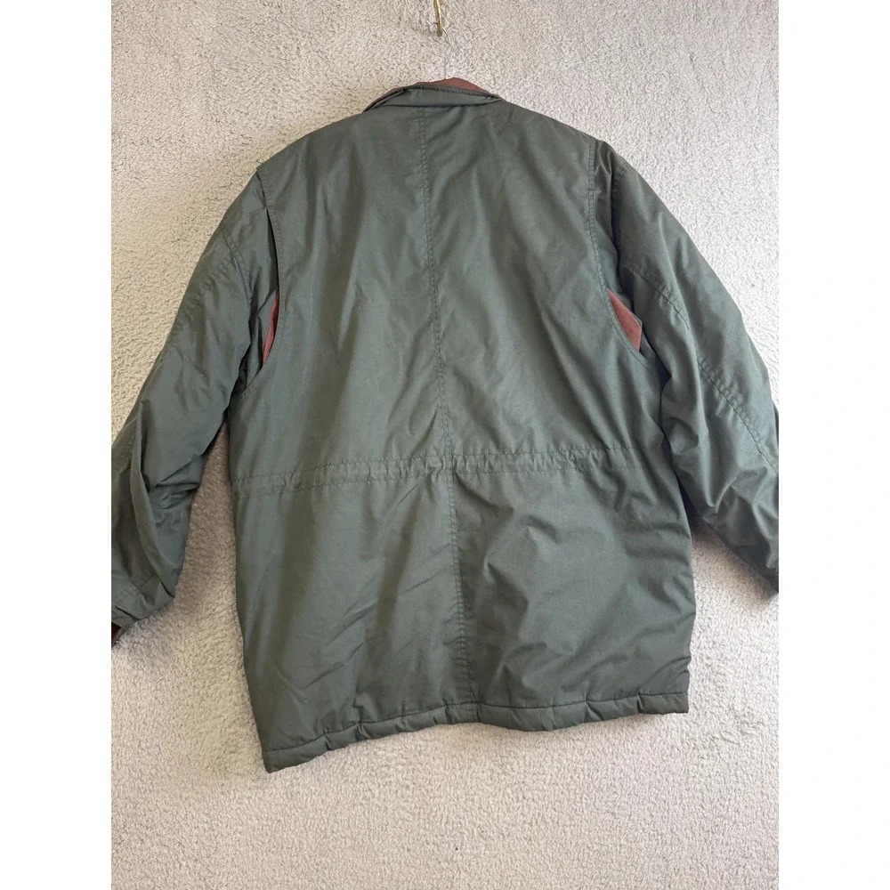 William Barry Jacket Mens‎ Medium Green Quilted Lined Field Hunting Zip Snap